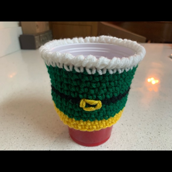 Elf Cup Cozy New Handmade Crochet - Picture 5 of 6